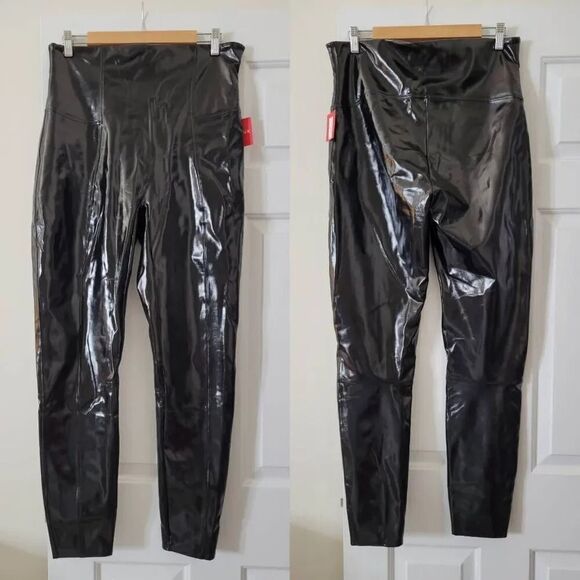 Spanx Faux Patent Leather Leggings 1X NWT - Picture 3 of 9